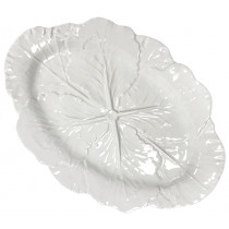Плато Cabbage White, Bordallo Pinheiro, дизайнерска керамика, 37.5 х 26 см
