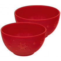 Купи Snowflakes Ornaments Red, Bordallo Pinheiro, керамични, комплект 2 бр., Ø 14.6 см