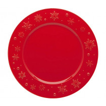 Плато Snowflakes Ornaments Red, Bordallo Pinheiro, Ø 34 см