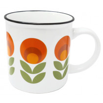 Чаша за кафе и чай Capventure Cabanaz Lola Orange Flowers, керамична, 250 мл