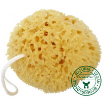 Coral Bath Sponge Croll & Denecke, with a loop for hanging