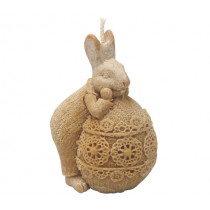 Ароматна декоративна свещ Великденски заек, шоколад, 8 см