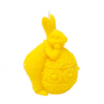 Декоративна восъчна свещ Великденски заек, аромат ванилия, 8 см