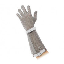 Предпазна ръкавица ErgoProtect White, Fr. Dick, метална нишка, до лакът, размер S