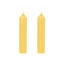 Свещи за коледни пирамиди, жълти, 7.5 см / Ø 1,4 см, комплект 2 бр.