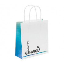 Подаръчна торбичка Gehwol, бяла хартия с щампа, 21 x 19 x 8 см