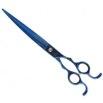 Ножица за подстригване на животни Zvetko BG Blue, извито острие, 8.5" / 21.5 см