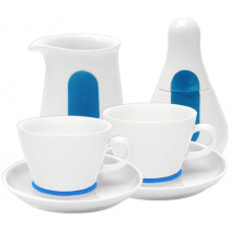 Сервиз за кафе и чай Kahla Five Senses touch! Blue, порцелан, 6 части