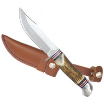 Ловен нож Linder Ranger I, Solingen, с кожена кания, острие 11 см