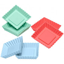 Форми за тарталети Lurch FlexiForm Pastel Mix, платинен силикон, 6 бр. комплект