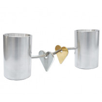 Menu Design Heart Candleholder, stainless steel