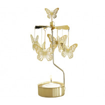 Декоративна термична пирамида Pluto Butterfly Gold, въртяща се, 16.5 см