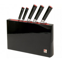Блок с ножове Richardson Sheffield One70 Black & Red, комплект 5 ножа