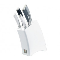 Блок с ножове Richardson Sheffield Kyu Mono White, комплект 5 ножа