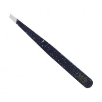 Скосена козметична пинсета Rubis Glossy Black