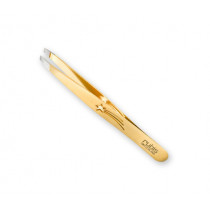 Tweezers Rubis Classic Christmas Comet Star Gold, slanted tips
