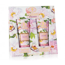 Комплект душ гел и лосион за тяло Saponificio Artigianale Fiorentino Peonia, с натурални съставки, 2 x 250 мл