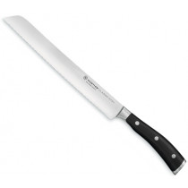Нож за хляб Wusthof Classic Ikon Black, Solingen, двойно назъбено острие 23 см 