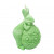 Декоративна восъчна свещ Великденски заек, аромат цветна градина, 8 см