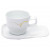 Чаша за кафе и чай Kahla Elixyr Liquid Gold, с чиния, порцелан, 0.25 л