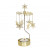 Декоративна термо пирамида Pluto Design Art Deco Gold, въртяща се, 16.5 см