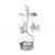 Декоративна термо пирамида Pluto Moomin Winter Silver, въртяща се, 16.5 см