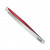 Скосена козметична пинсета Rubis Red Inside, инокс, 9 см