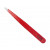 Скосена козметична пинсета Rubis Glossy Red