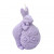 Декоративна восъчна свещ Великденски заек, аромат люляк, 8 см